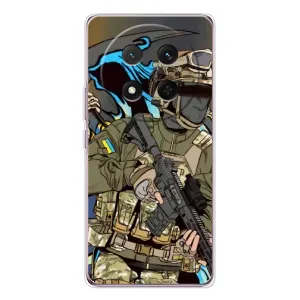 Чехлы с картинкой ЗСУ для Huawei Honor X9c (AlphaPrint) (Воин ВСУ)