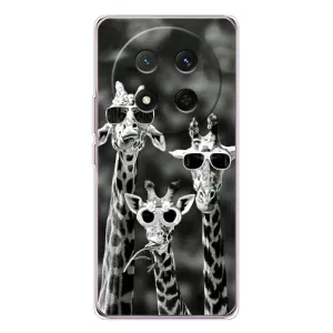 Силиконовый чехол с КАРТИНКАМИ лето для Huawei Honor X9c (AlphaPrint) (Жирафы в очках)