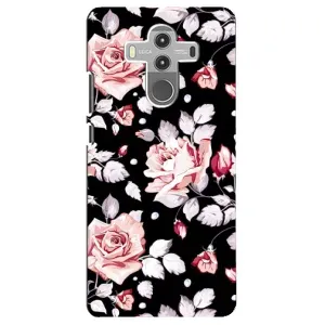 Чехлы с Цветами для Huawei Mate 10 Pro (VPrint) (Цветочки на черном)