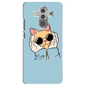 Чехол на Хуавей Мейт 10 Про с Котами (VPrint) (Котик в очках)