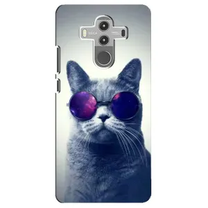 Чехол с принтом для Huawei Mate 10 Pro (AlphaPrint) Модные коты (Стильный кот)