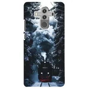 Новогодние, Праздничные Чехлы для Huawei Mate 10 Pro - 2024 год (Зимний поезд)