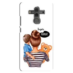 Чехол с печатью для Huawei Mate 10 - (Мама с ребенком) (AlphaPrint) (Мама с сыном)