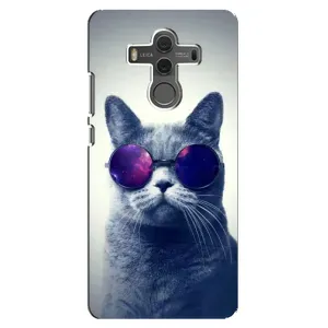 Чехол с принтом для Huawei Mate 10 (AlphaPrint) Модные коты (Стильный кот)