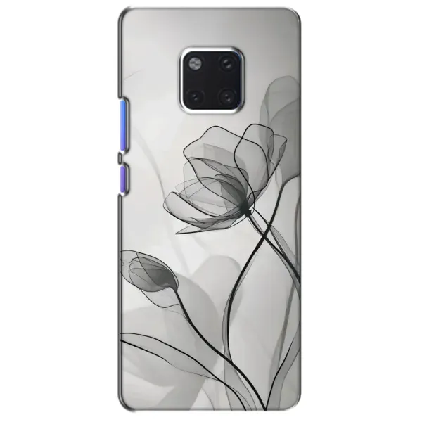 Чехол с принтом «Черные цветы» для Huawei Mate 20 Pro (LYA-L09, LYA-L29)