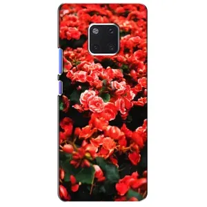 Чехлы с Цветами для Huawei Mate 20 Pro, LYa-l09, LYA-L29 (VPrint) (Цветы красные)
