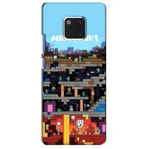 Чехол Майнкрафт на Huawei Mate 20 Pro, LYa-l09, LYA-L29 (AlphaPrint) Minecraft (фон Minecraft)
