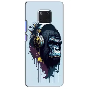 Чехол с Обезьянами Huawei Mate 20 Pro, LYa-l09, LYA-L29 - (AlphaPrint) (Горилла в наушниках)
