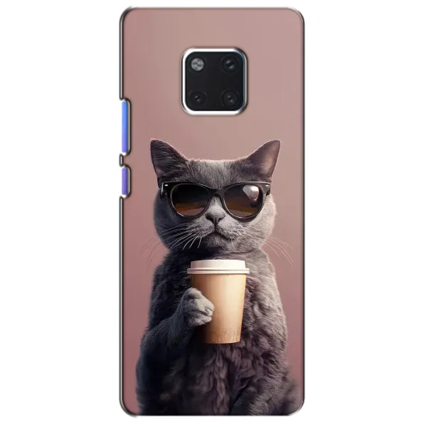 Чехол с принтом «Кот с кофе» для Huawei Mate 20 Pro (LYA-L09, LYA-L29)