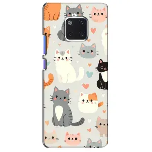 Чехол с рисунком кот на Huawei Mate 20 Pro, LYa-l09, LYA-L29 (Коллаж котов)