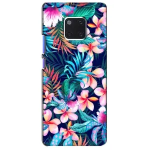 Чехол для Хуавэй Матэ 20 Про - с принтом (Дизайнерские) (AlphaPrint) (Красочные цветы)