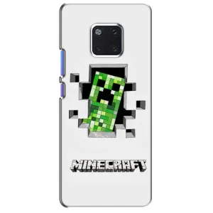 Чехол Майнкрафт на Huawei Mate 20 Pro, LYa-l09, LYA-L29 (AlphaPrint) Minecraft (крипер Майнкрафт)