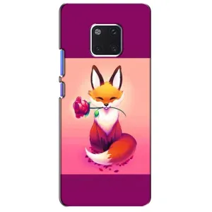 Чехлы с картинкой Лисички для Huawei Mate 20 Pro, LYa-l09, LYA-L29 (VPrint) (Лисичка с розочкой)