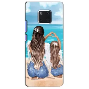 Чехол с печатью для Huawei Mate 20 Pro, LYa-l09, LYA-L29 - (Мама с ребенком) (AlphaPrint) (Мама с доченькой)