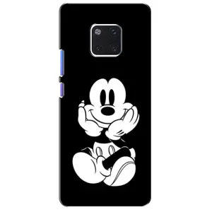 Эксклюзивный чехол для Huawei Mate 20 Pro, LYa-l09, LYA-L29 (AlphaPrint - Мультяшные) (Микки на черном)