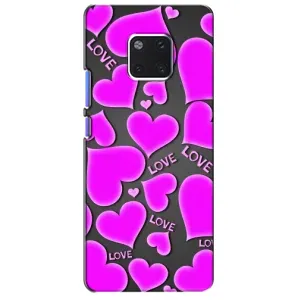 Чехлы для любимой на Хуавей Мейт 20 Про (VPrint) (Pink hearts)