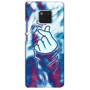 Чехол с принтом для Huawei Mate 20 Pro, LYa-l09, LYA-L29 (AlphaPrint - Знак сердечка) (Радужное сердце)