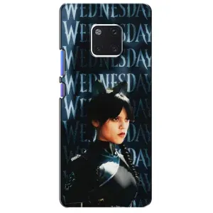 Чехлы Венсдей на Huawei Mate 20 Pro, LYa-l09, LYA-L29 Уэнсдей (AlphaPrint) (Уэнздей кошка)