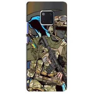 Чехлы с картинкой ЗСУ для Huawei Mate 20 Pro, LYa-l09, LYA-L29 (AlphaPrint) (Воїн ЗСУ)