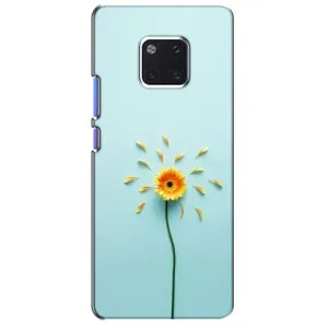 Чехлы с Цветами для Huawei Mate 20 Pro, LYa-l09, LYA-L29 (VPrint) (Желтый цветок)