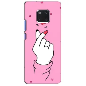 Чехол с принтом для Huawei Mate 20 Pro, LYa-l09, LYA-L29 (AlphaPrint - Знак сердечка)