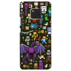 Чохол Майнкрафт на Huawei Mate 20, HMA-L09, HMA-L29 (AlphaPrint) Minecraft (Колаж Майнкрафт)