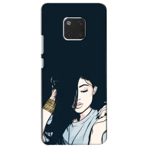 Чехол с печатью для Huawei Mate 20, HMA-L09, HMA-L29 - (Мода) (AlphaPrint) (Красивая девочка)
