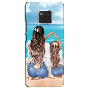 Чехол с печатью для Huawei Mate 20, HMA-L09, HMA-L29 - (Мама с ребенком) (AlphaPrint) (Мама с доченькой)