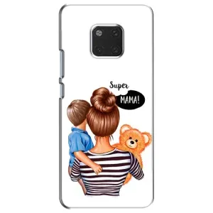 Чехол с печатью для Huawei Mate 20, HMA-L09, HMA-L29 - (Мама с ребенком) (AlphaPrint) (Мама с сыном)