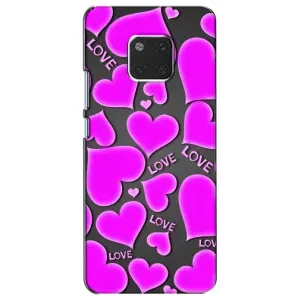 Чехлы для любимой на Хуавей Мейт 20 (VPrint) (Pink hearts)