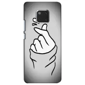 Чехол с принтом для Huawei Mate 20, HMA-L09, HMA-L29 (AlphaPrint - Знак сердечка) (Значок Love)