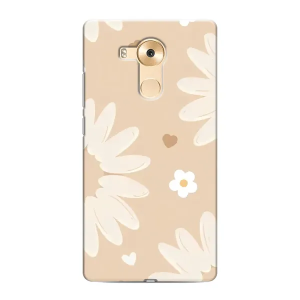 Чехол с принтом «Бежевые цветы» для Huawei Mate 8 (NXT)
