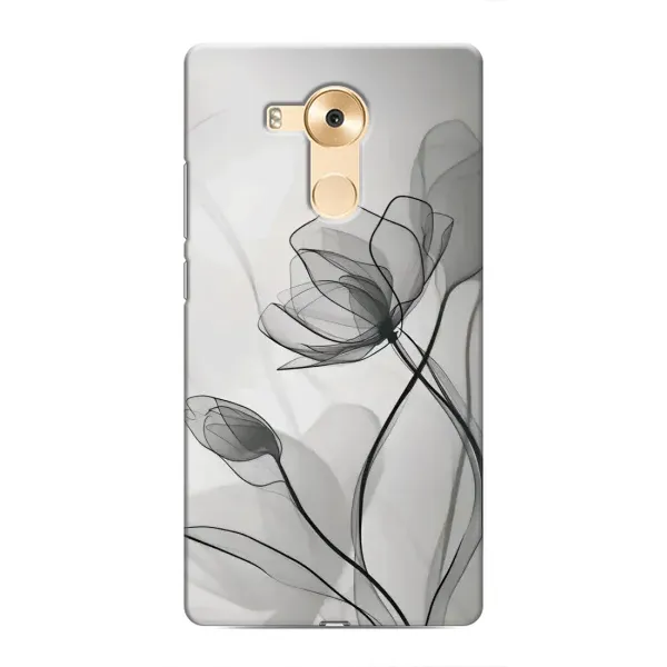 Чехол с принтом «Черные цветы» для Huawei Mate 8 (NXT)