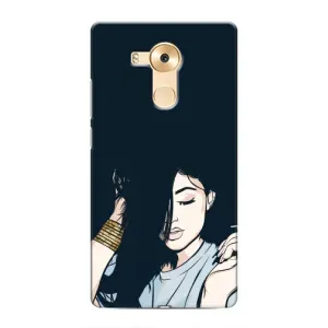 Чохол з друком для Huawei Mate 8, NXT - (Мода) (AlphaPrint) (Гарна дівчина)