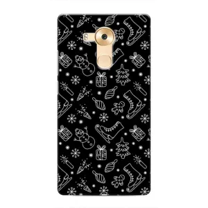 Новогодние, Праздничные Чехлы для Huawei Mate 8, NXT - 2024 год (Новогодний фон)