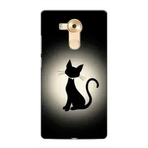 Чохол з принтом для Huawei Mate 8, NXT (AlphaPrint) Модні коти (Силует котика)