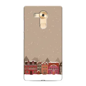 Новогодние, Праздничные Чехлы для Huawei Mate 8, NXT - 2024 год (Зимний город)