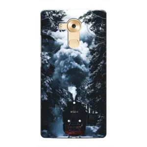 Новогодние, Праздничные Чехлы для Huawei Mate 8, NXT - 2024 год (Зимний поезд)
