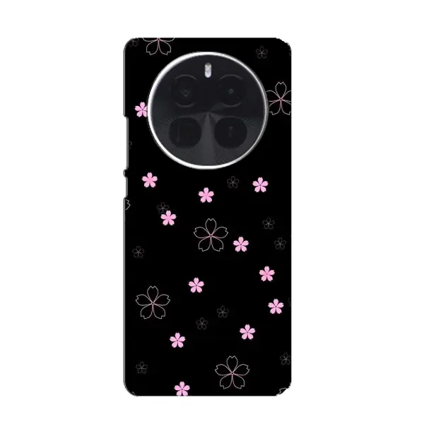 Чехол с принтом «Розовые цветы на черном» для Huawei Mate 90