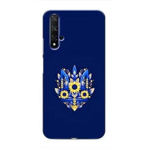 Чехлы для Huawei Nova 5T Укр. Символика (AlphaPrint) (Цветочный Герб)