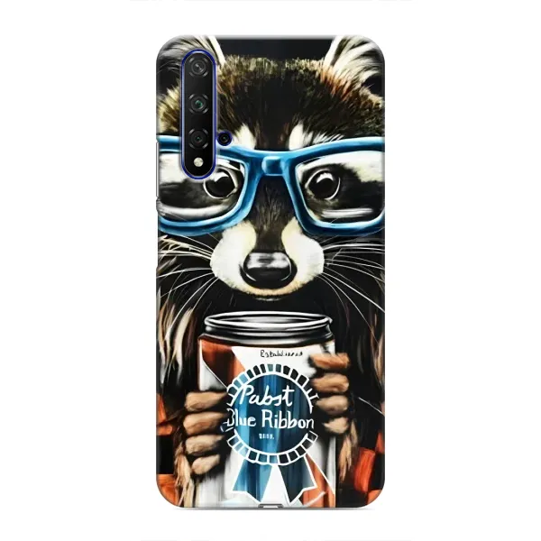 Чехол с принтом «Енот с банкой» для Huawei Nova 5T