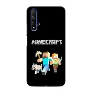 Чехол Майнкрафт на Huawei Nova 5T (AlphaPrint) Minecraft (герои Minecraft)