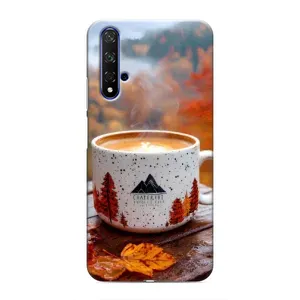 Чохол з унікальним дизайном 'Осінь з кавою' для Huawei Nova 5T (Кава на природі)