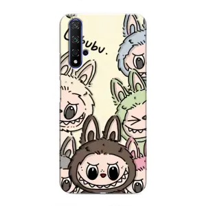 Чохол з Лабубу на Huawei Nova 5T (Золота мавпа Bored Ape)