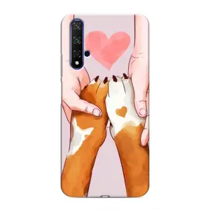 Чехлы с собаками для Huawei Nova 5T (VPrint) (Любовь к собакам)