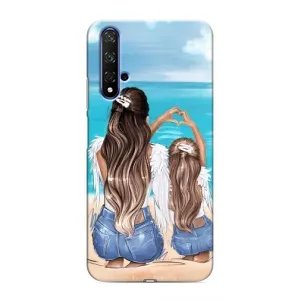 Чохол з друком для Huawei Nova 5T - (Мама з дитинкою) (AlphaPrint) (Мама з донькою)