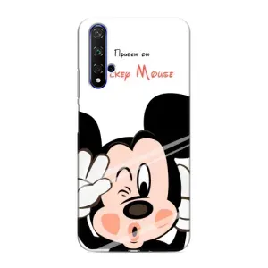 Эксклюзивный чехол для Huawei Nova 5T (AlphaPrint - Мультяшные) (Маус Микки)