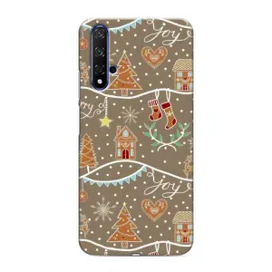 Новорічні, Святкові Чохли для Huawei Nova 5T - 2024 год (Новорічні пряники)