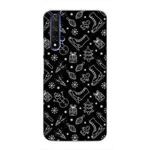 Новорічні, Святкові Чохли для Huawei Nova 5T - 2024 год (Новорічний фон)