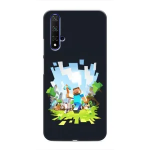 Чехол Майнкрафт на Huawei Nova 5T (AlphaPrint) Minecraft (персонажи Minecraft)